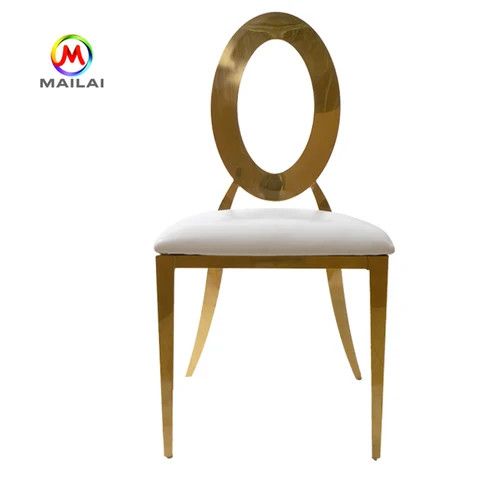 Event Rental Furniture Gold Back Stainless Steel Event Wedding Chairs
