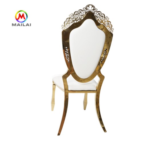 Gold luxury wedding event stainless steel dining chair